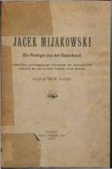 Jacek Mijakowski : kaznodzieja barokowy