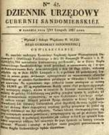 Dziennik Urzędowy Gubernii Sandomierskiej, 1837, nr 47