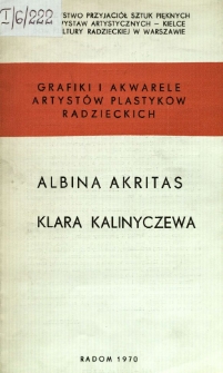 Grafiki i akwarele artystów plastyków radzieckich : Albina Akritas, Klara Kalinyczewa
