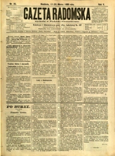 Gazeta Radomska, 1888, R. 5, nr 25