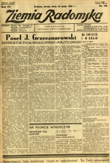 Ziemia Radomska, 1934, R. 7, nr 108