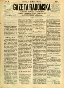Gazeta Radomska, 1888, R. 5, nr 26