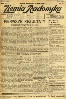 Ziemia Radomska, 1934, R. 7, nr 111