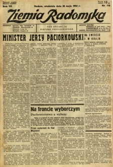 Ziemia Radomska, 1934, R. 7, nr 112