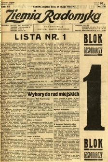 Ziemia Radomska, 1934, R. 7, nr 116