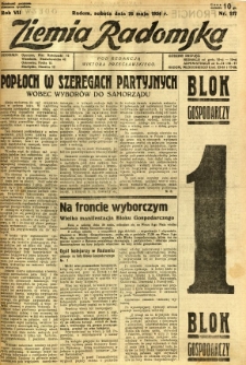 Ziemia Radomska, 1934, R. 7, nr 117