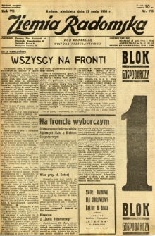 Ziemia Radomska, 1934, R. 7, nr 118