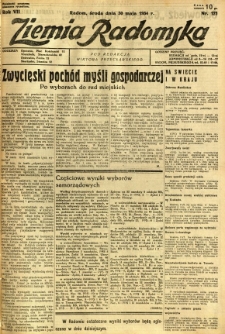 Ziemia Radomska, 1934, R. 7, nr 121