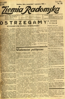 Ziemia Radomska, 1934, R. 7, nr 127
