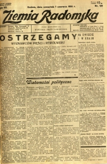 Ziemia Radomska, 1934, R. 7, nr 127