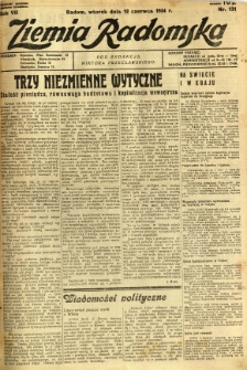 Ziemia Radomska, 1934, R. 7, nr 131