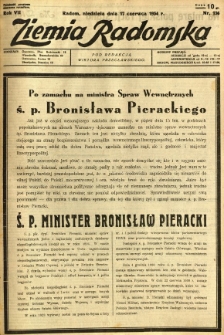 Ziemia Radomska, 1934, R. 7, nr 136