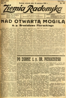 Ziemia Radomska, 1934, R. 7, nr 137