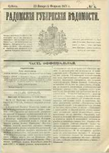 Radomskiâ Gubernskiâ Vĕdomosti, 1871, nr 4