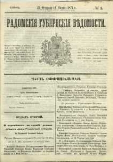Radomskiâ Gubernskiâ Vĕdomosti, 1871, nr 8