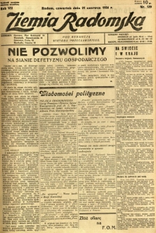 Ziemia Radomska, 1934, R. 7, nr 139