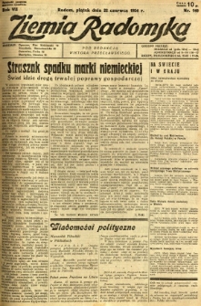Ziemia Radomska, 1934, R. 7, nr 140