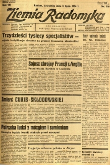 Ziemia Radomska, 1934, R. 7, nr 150