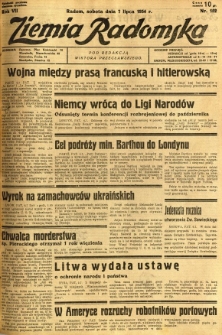 Ziemia Radomska, 1934, R. 7, nr 152
