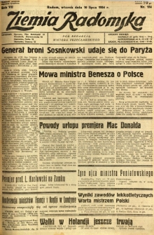 Ziemia Radomska, 1934, R. 7, nr 154