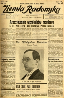 Ziemia Radomska, 1934, R. 7, nr 155