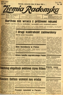 Ziemia Radomska, 1934, R. 7, nr 156