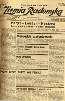 Ziemia Radomska, 1934, R. 7, nr 160