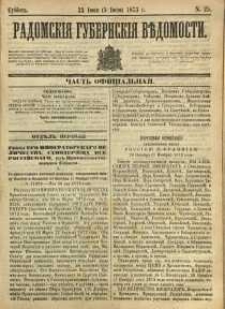 Radomskiâ Gubernskiâ Vĕdomosti, 1873, nr 25
