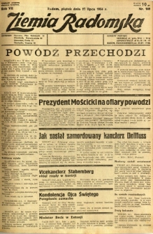 Ziemia Radomska, 1934, R. 7, nr 169