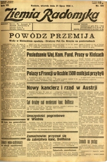 Ziemia Radomska, 1934, R. 7, nr 172