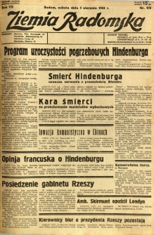 Ziemia Radomska, 1934, R. 7, nr 176