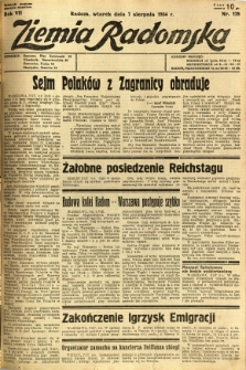 Ziemia Radomska, 1934, R. 7, nr 178