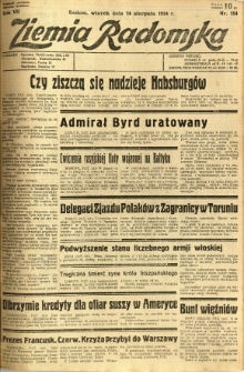 Ziemia Radomska, 1934, R. 7, nr 184