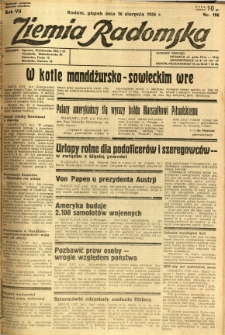 Ziemia Radomska, 1934, R. 7, nr 186