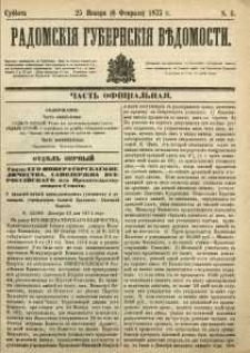 Radomski&acirc; Gubernski&acirc; Vĕdomosti, 1875, nr 4