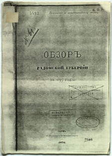 Obzor Radomskoj Guberni za 1875 god