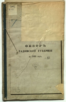 Obzor Radomskoj Guberni za 1888 god