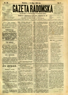 Gazeta Radomska, 1888, R. 5, nr 39