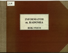 Informator miasta Radomia : Rok 1933/34