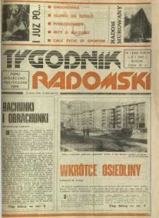 Tygodnik Radomski, 1985, R. 4, nr 1