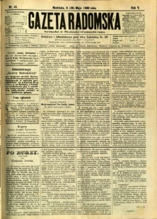 Gazeta Radomska, 1888, R. 5, nr 41