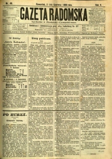 Gazeta Radomska, 1888, R. 5, nr 48