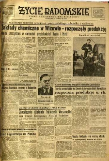 Życie Radomskie, 1951, nr 167