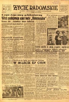 Życie Radomskie, 1951, nr 182