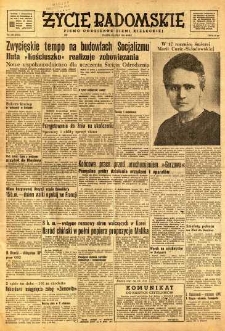 Życie Radomskie, 1951, nr 185