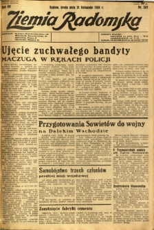 Ziemia Radomska, 1934, R. 7, nr 267