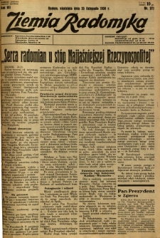 Ziemia Radomska, 1934, R. 7, nr 271