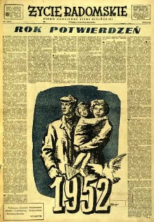 Życie Radomskie, 1952, nr 1