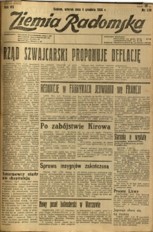 Ziemia Radomska, 1934, R. 7, nr 278