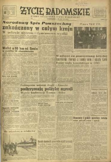 Życie Radomskie, 1950, nr 341